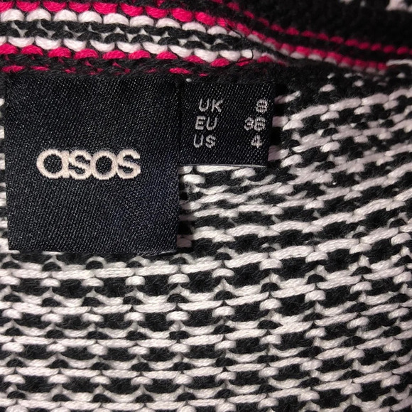 Asos size 4 unique sweater knit Aztec print dress - Picture 5 of 9